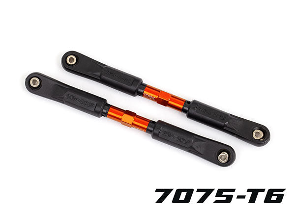 Traxxas 9547T Camber links, Front, Sledge (TUBES orange-anodized, 7075-T6 aluminum, stronger than titanium) (117mm) (2)/ rod ends, assembled with steel hollow balls (4)/ aluminum wrench, 8mm (1) - TRA9547T