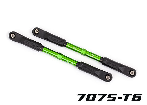 Traxxas 9548G Camber links, Rear, Sledge (TUBES green-anodized, 7075-T6 aluminum, stronger than titanium) (144mm) (2)/ rod ends, assembled with steel hollow balls (4)/ aluminum wrench, 8mm (1) - TRA9548G