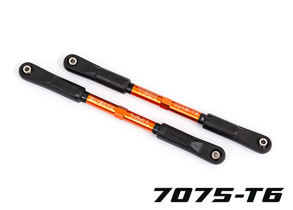 Traxxas 9548T Camber links, Rear, Sledge (TUBES orange-anodized, 7075-T6 aluminum, stronger than titanium) (144mm) (2)/ rod ends, assembled with steel hollow balls (4)/ aluminum wrench, 8mm (1) - TRA9548T