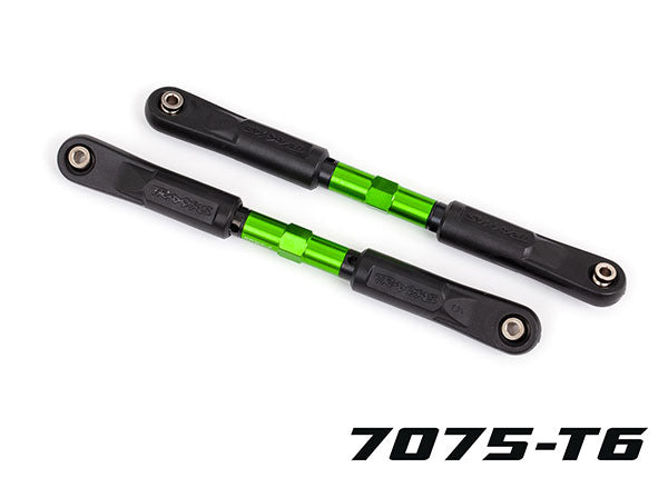 Traxxas 9549G Toe links, Sledge (TUBES green-anodized, 7075-T6 aluminum, stronger than titanium) (120mm) (2)/ rod ends, assembled with steel hollow balls (4)/ aluminum wrench, 8mm (1) - TRA9549G