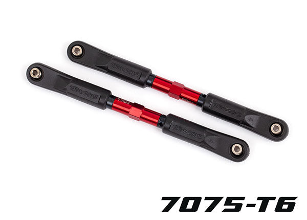 Traxxas 9549R Toe links, Sledge (TUBES - Red-anodized, 7075-T6 aluminum, stronger than titanium) (120mm) (2)/ rod ends, assembled with steel hollow balls (4)/ aluminum wrench, 8mm (1) - TRA9549R