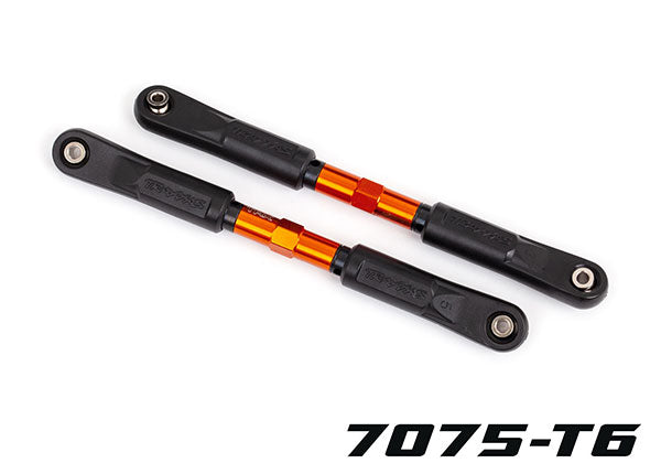 Traxxas 9549T Toe links, Sledge (TUBES orange-anodized, 7075-T6 aluminum, stronger than titanium) (120mm) (2)/ rod ends, assembled with steel hollow balls (4)/ aluminum wrench, 8mm (1) - TRA9549T