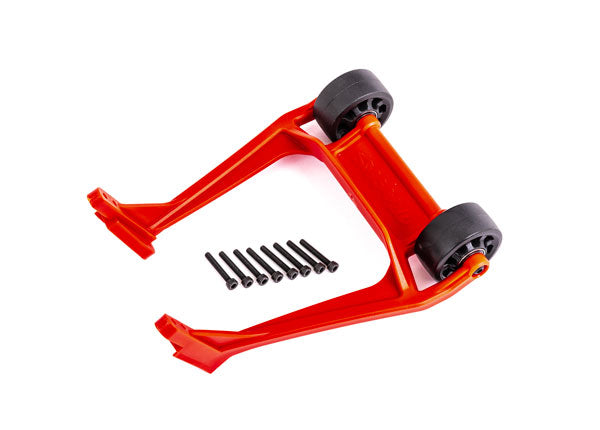Traxxas 9576R Wheelie bar, - Red (assembled)/ 3x20 CS (8) - TRA9576R