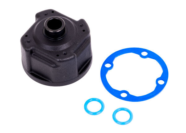 Traxxas 9581 Carrier, Differential/ Differential Bushing (metal)/ O-Rings (2)/ ring gear gasket - TRA9581