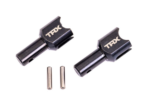Traxxas 9586X Differential Output cup, center (hardened steel, heavy duty) (2)/ 2.5x12mm pin (2)