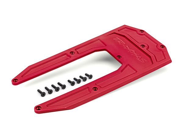 Traxxas 9623R SkidPlate, Chassis, - Red (fits Sledge) - TRA9623R