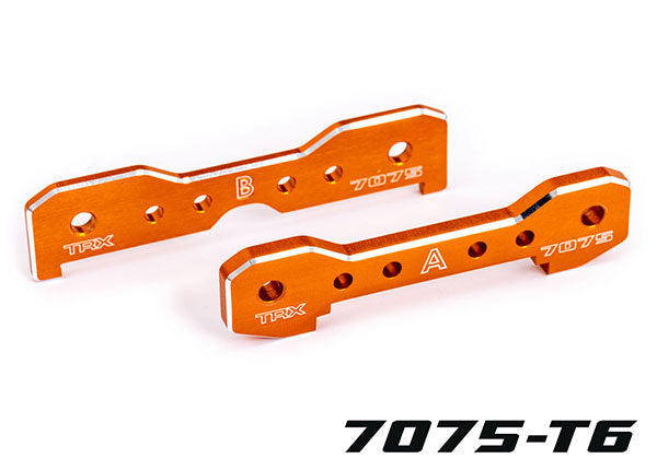 Traxxas 9629T Tie bars, Front, 7075-T6 aluminum (orange-anodized) (fits Sledge)