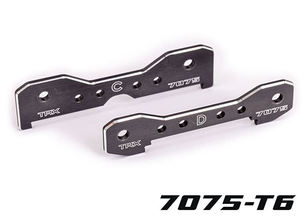 Traxxas 9630A Tie bars, Rear, 7075-T6 aluminum (dark titanium-anodized) (fits Sledge)