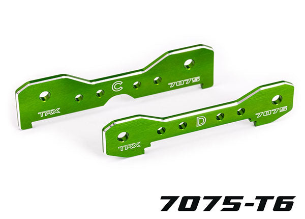 Traxxas 9630G Tie bars, Rear, 7075-T6 aluminum (green-anodized) (fits Sledge)