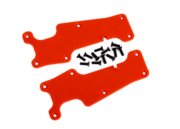 Traxxas 9633R Suspension arm covers, - Red, Front (left and right)/ 2.5x8 CCS (12) - TRA9633R
