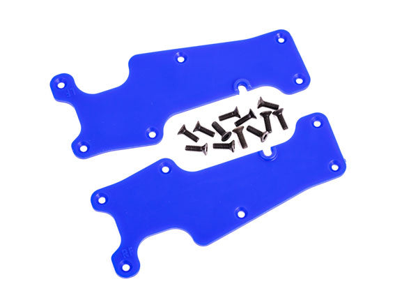 Traxxas 9633X Suspension arm covers, - Blue, Front (left and right)/ 2.5x8 CCS (12) - TRA9633X