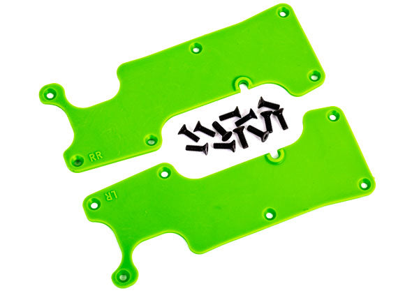 Traxxas 9634G Suspension arm covers, green, Rear (left and right)/ 2.5x8 CCS (12) - TRA9634G