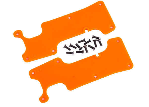 Traxxas 9634T Suspension arm covers, orange, Rear (left and right)/ 2.5x8 CCS (12) - TRA9634T
