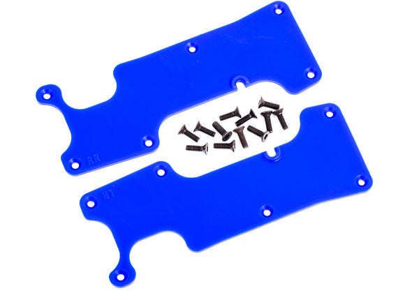 Traxxas 9634X Suspension arm covers, - Blue, Rear (left and right)/ 2.5x8 CCS (12) - TRA9634X