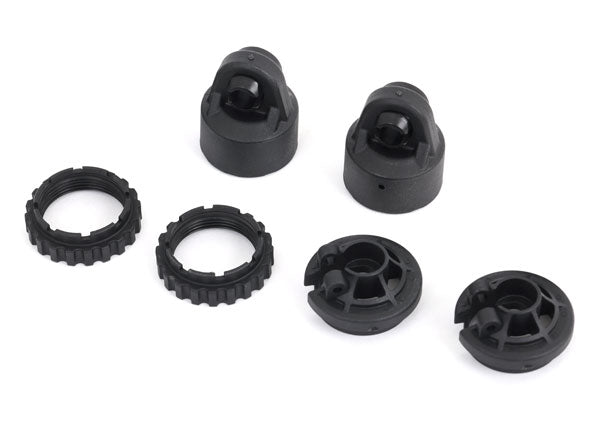 Traxxas 9664 Shock caps, GT-Maxx shocks (2)/ spring perch/ adjusters (2) (for 2 shocks) - TRA9664
