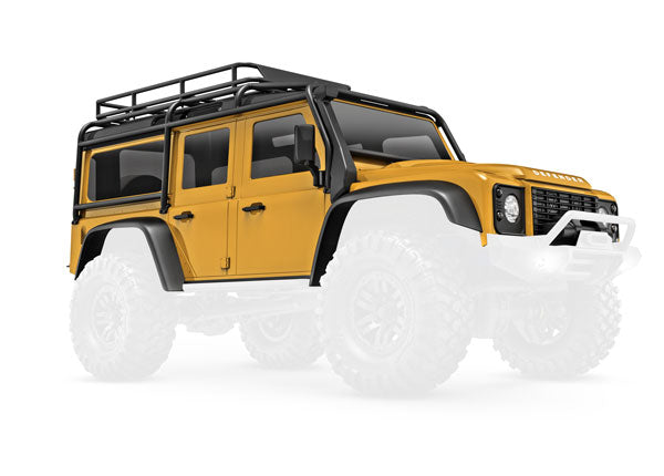 Traxxas 9712-TAN Body, Land Rover Defender, Complete, tan (includes grille, side mirrors, door handles, fender flares, fuel canisters, jack, spare tire Mount, & clipless Mounting) (requires #9734 Front & Rear bumpers)