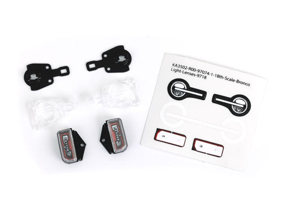 Traxxas 9718 LED lenses, Body, Front & Rear (Complete set) (fits #9711 Body) - TRA9718