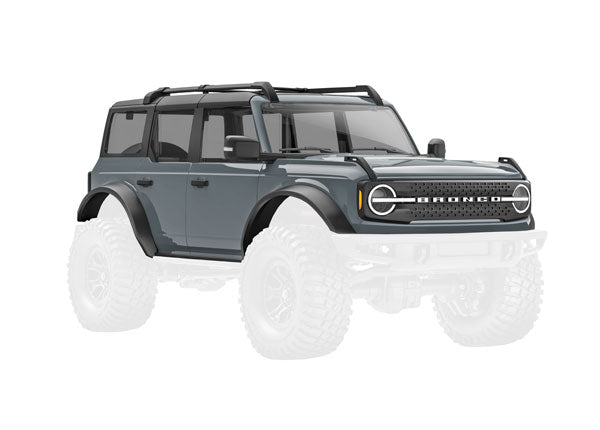 Traxxas 9723-DKGRY Body, Ford Bronco, Complete, dark - Gray (includes grille, side mirrors, door handles, fender flares, windshield wipers, spare tire Mount, & clipless Mounting) (requires #9735 Front & Rear bumpers)