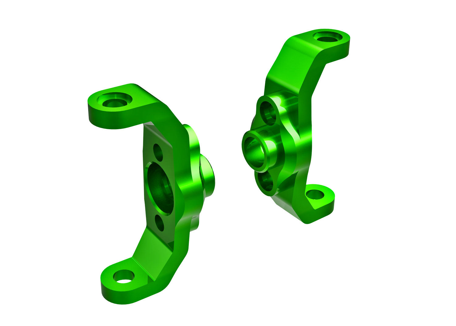 Traxxas 9733-GRN Caster blocks, 6061-T6 aluminum (green-anodized) (left & right) - TRA9733-GRN