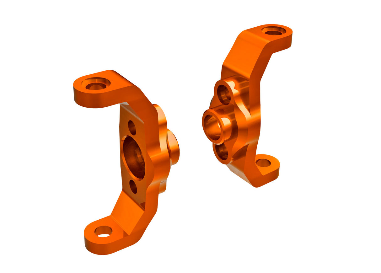 Traxxas 9733-ORNG Caster blocks, 6061-T6 aluminum (orange-anodized) (left & right) - TRA9733-ORNG