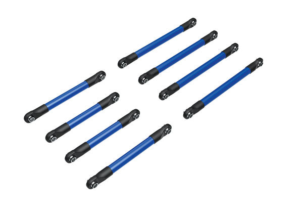 Traxxas 9749-BLUE Suspension link set, 6061-T6 aluminum (blue-anodized) (includes 5x53mm Front Lower links (2), 5x46mm Front upper links (2), 5x68mm Rear Lower or upper links (4)) - TRA9749-BLUE