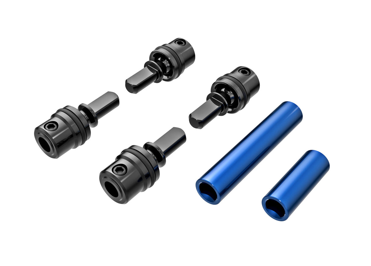 Traxxas 9751-BLUE Driveshafts, center, male (steel) (4)/ driveshafts, center, female, 6061-T6 aluminum (blue-anodized) (Front & Rear)/ 1.6x7mm BCS (with threadlock) (4) - TRA9751-BLUE