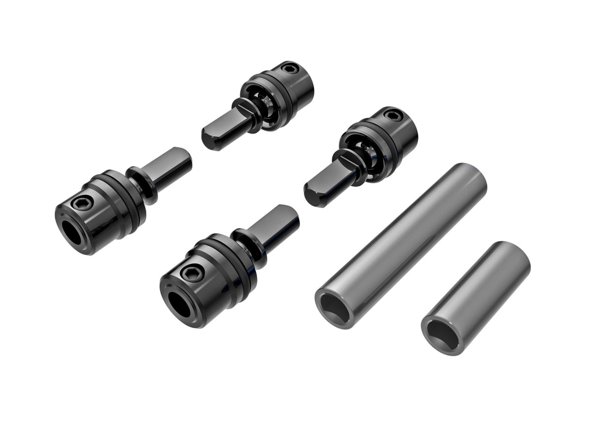 Traxxas 9751-GRAY Driveshafts, center, male (steel) (4)/ driveshafts, center, female, 6061-T6 aluminum (dark titanium-anodized) (Front & Rear)/ 1.6x7mm BCS (with threadlock) (4) - TRA9751-GRAY