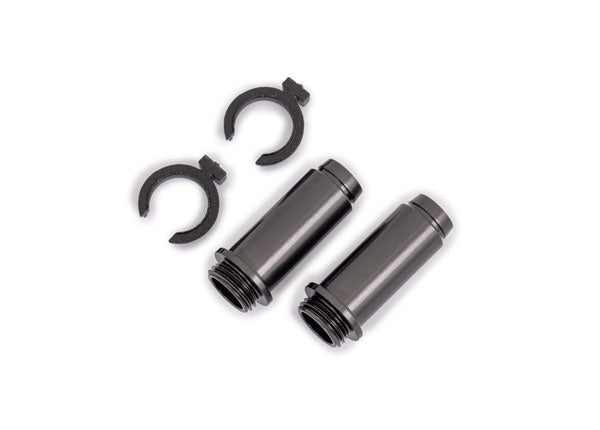 Traxxas 9763-GRAY Body, GTM shock, 6061-T6 aluminum (dark titanium-anodized) (includes spring pre-load spacers) (2) - TRA9763-GRAY