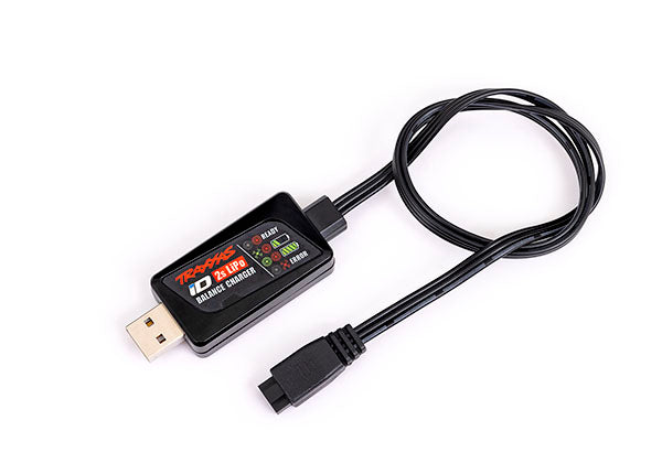 Traxxas 9767 Charger, iD Balance, USB (2-cell 7.4 volt LiPo with iD connector only) - TRA9767