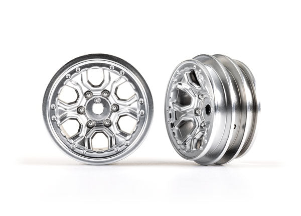 Traxxas 9770-SATIN Wheels, 1.0' (satin chrome) (2) - TRA9770-SATIN
