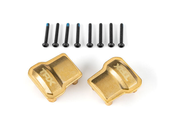 Traxxas 9787 Axle cover, brass (8 grams each) (2)/ 1.6x12mm CS (with threadlock) (8) - TRA9787