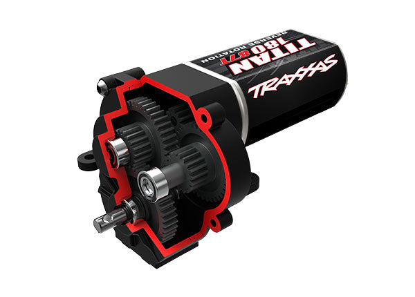 Traxxas 9791 Transmission, Complete (high range (trail) gearing) (16.6:1 - Reduction ratio) (includes Titan 87T Motor) - TRA9791