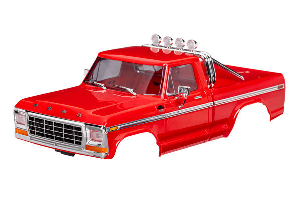 Traxxas 9812-RED TRX-4m Body, Ford F-150 Truck (1979), Complete, - Red