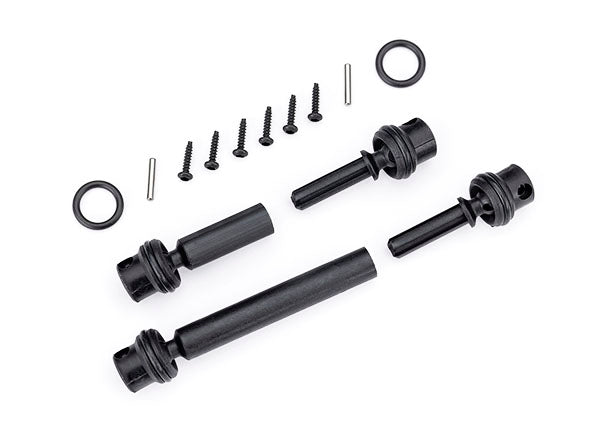 Traxxas 9855 Driveshafts, center, assembled (Front & Rear) (fits 1/18 scale vehicles with long Wheelbase)