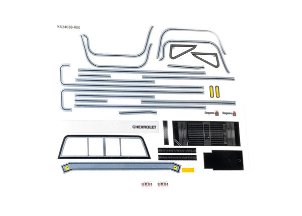 Traxxas 9898 Decal Sheet, 1/18 scale TRX-4M Chevrolet K10 Monster Truck (1979)