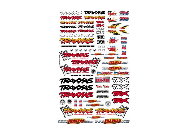 Traxxas 9950 Official Team racing decal set (flag logo/ 6-color) - TRA9950