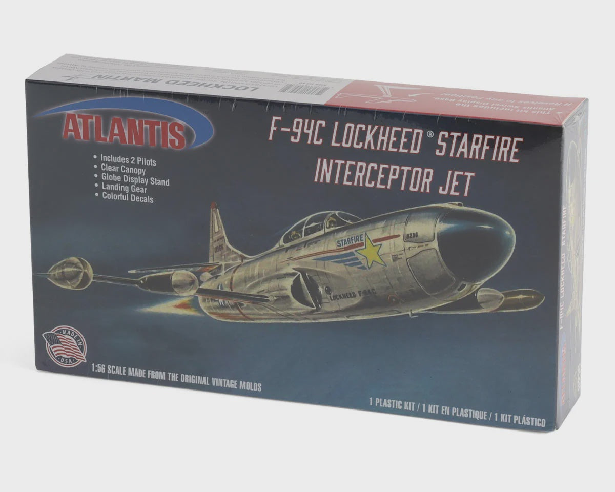 Atlantis Toy and Hobby Inc. 1/56 F-94C Lockheed® Starfire Interceptor Jet Plastic Model Kit