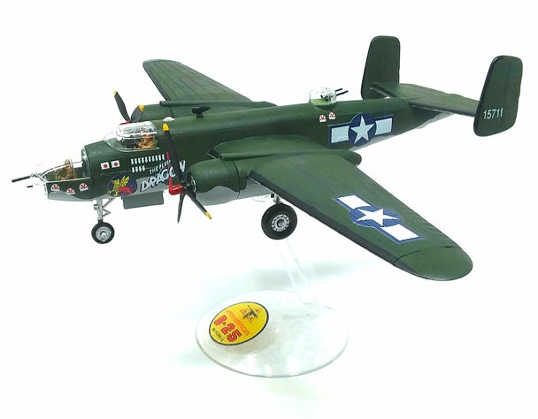 Atlantis Toy & Hobby 1/64 B-25 Flying Dragon Plastic Model Airplane Kit with Swivel Stand - AANH216