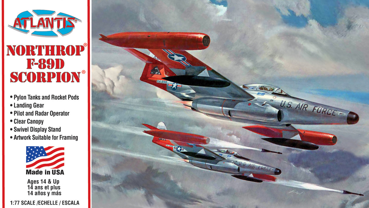 Atlantis Toy & Hobby Northrop F-89D Scorpion with Swivel 1/80 - AANH221