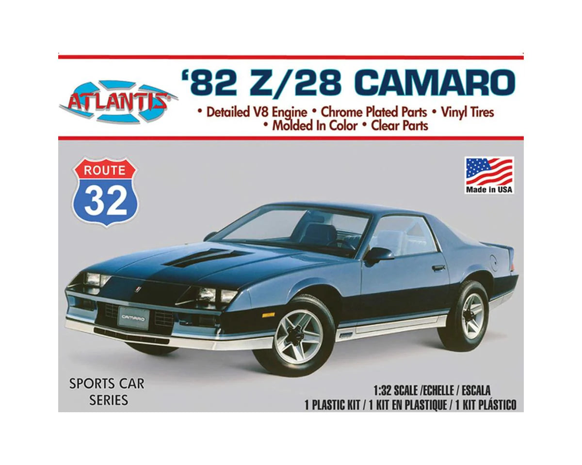 Atlantis Toy & Hobby 82 Camaro Z-28 Plastic Model Kit 1/32 Scale - AANM2004