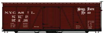 Accurail HO Fowler Wood Boxcar, NKP #97236 - ACU81401