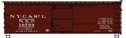 Accurail HO Double Sheath Wood Boxcar, NKP #10759 - ACU81402