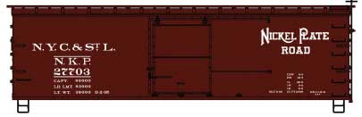Accurail HO Double Sheath Wood Boxcar, NKP #27703 - ACU81403