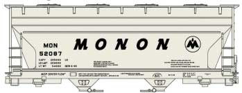 Accurail ACF 2-Bay Covered Hopper - Kit -- Monon #52087 (gray, black) - ACU81511