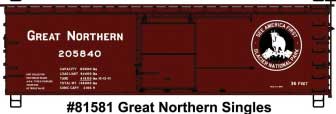 36' Double-Sheathed Wood Boxcar w/Steel Roof, Ends, Straight Underframe - Ki -- Great Northern (Boxcar Red, See America First/Glacier Logo)