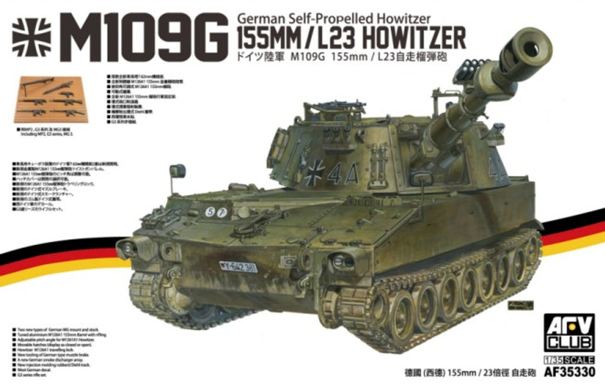 AFV Club 1/35 GERMAN M109G 155MM/L23 SELF-PROPELLED HOWITZER - AFV35330