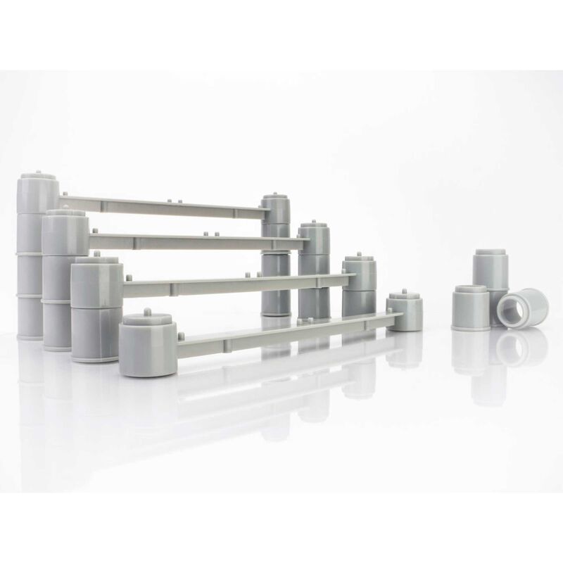 AFX Racing HO (1/64) 4-Lane Bridge Support 4/pk #70618