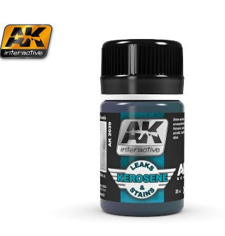 AK Interactive Air Series: Kerosene Leaks & Stains Kerosene Enamel Wash 35ml Bottle - AKI2039
