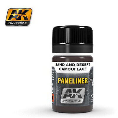 AKI Air Series: Panel Liner Sand & Desert Camouflage Enamel Paint 35ml Bottle - AKI2073