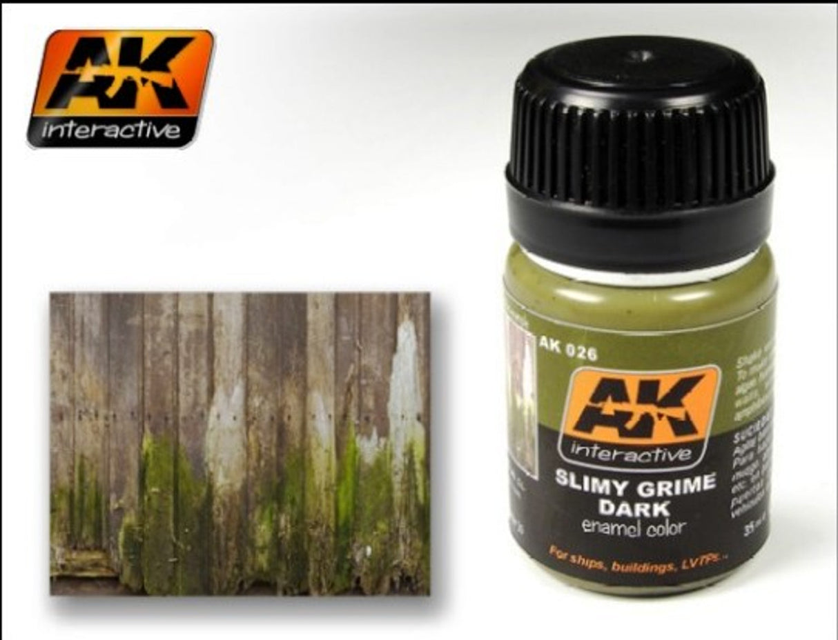 AK Interactive Slimy Grime Dark Enamel Paint 35ml Bottle - AKI26